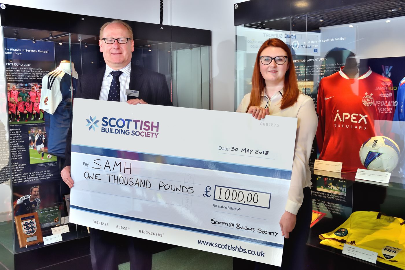 £1000 Raised For SAMH